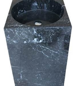 Lavabo đá đen – vuông đứng