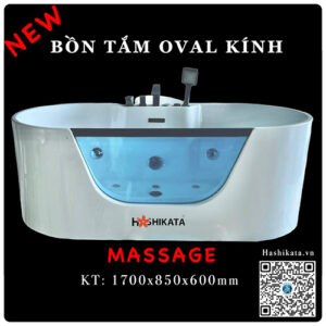 BỒN TẮM OVAL KÍNH MASSAGE