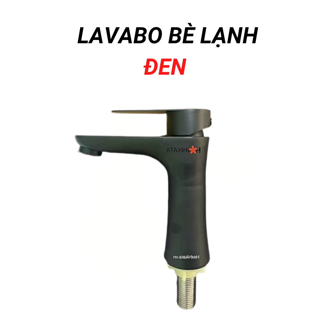 VÒI LAVABO BÈ LẠNH ĐEN